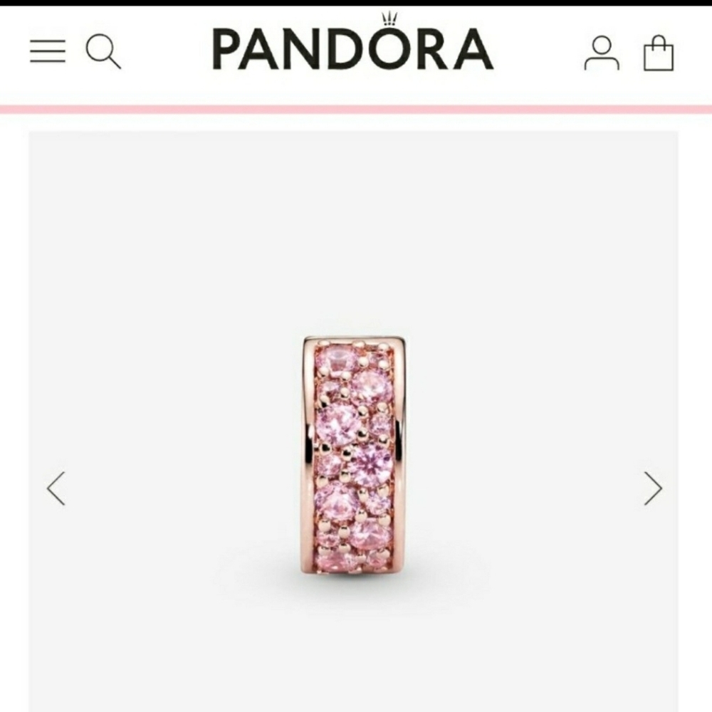 Pandora Pink Pavé Clip Charm